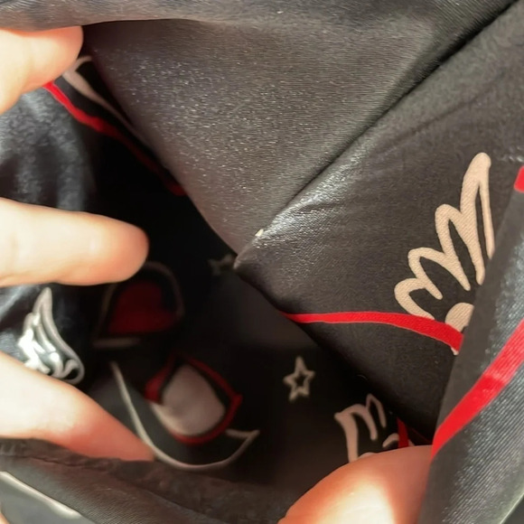 Dentelle Robe & Chemise Set Women's L Large Black Red Heart Pattern Slip Knee - Picture 12 of 17